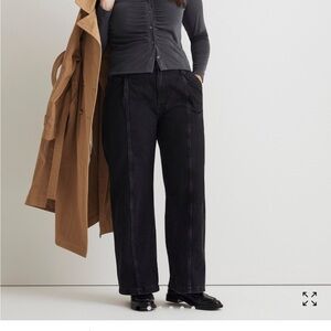 Madewell 100% cotton black denim super wide leg size 33